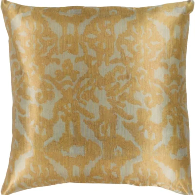 Lambent Woven Pillow in Sea Foam and Mustard