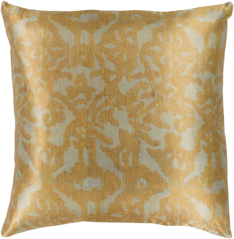 Lambent Woven Pillow in Sea Foam and Mustard