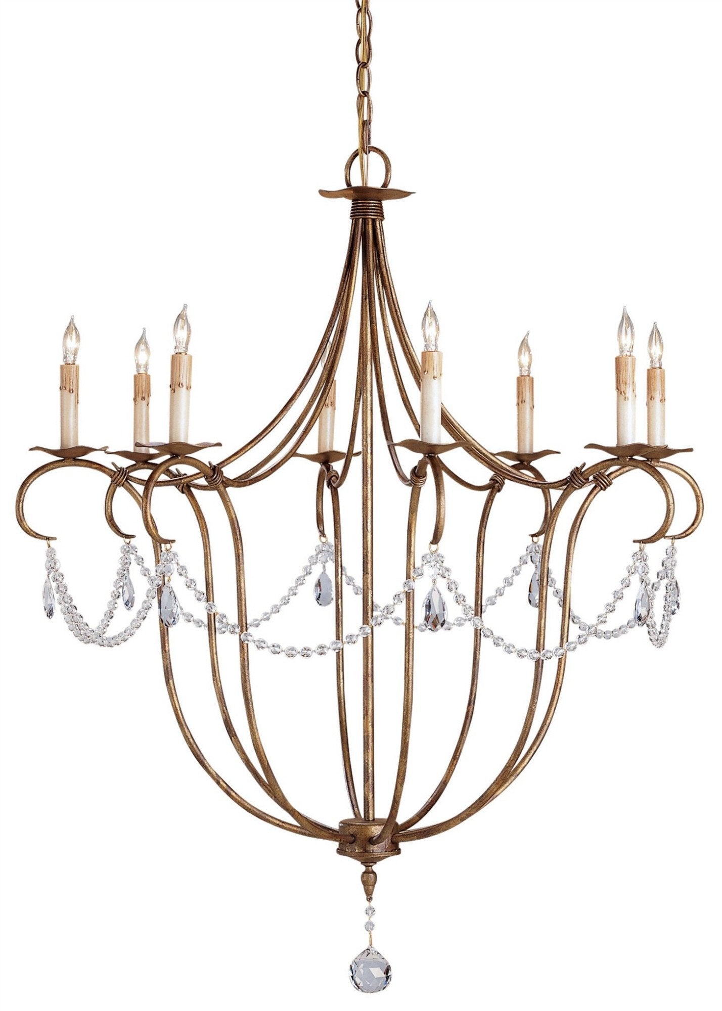 Large Crystal Light Chandelier design by Currey and Company