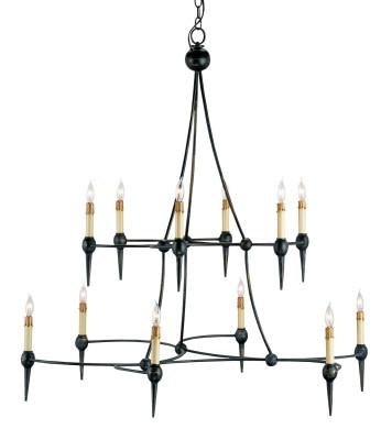 Large Danielli Chandelier design by Currey and Company