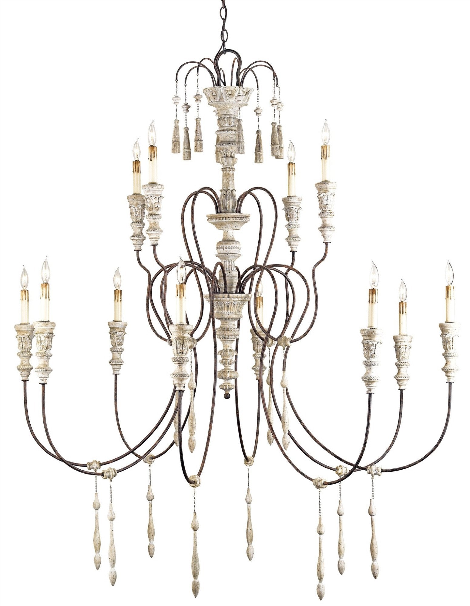 Large Hannah Chandelier design by Currey and Company