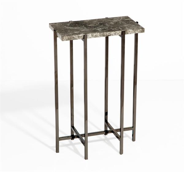 Laurent Rectangular Drink Table in Grey design by Interlude Home