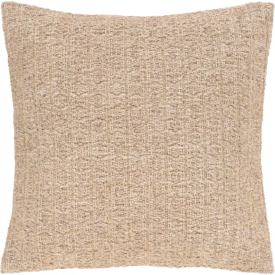 Leif Woven Pillow in Cream and Taupe