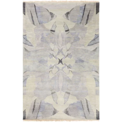 Libra One Rug in White and Medium Grey design by Joe Ginsberg