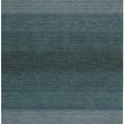 Linear Glow 100 Wool Area Rug in Aqua design by Calvin Klein Home