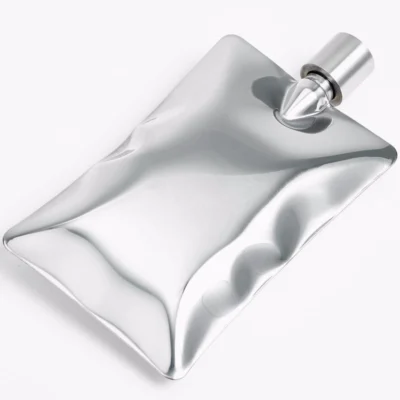 Liquid Body Flask in Chrome design by Areaware