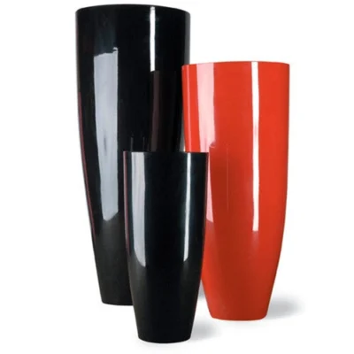 Lisbon Planters in Glossy Black or Chinese Red design by Capital Garden Products