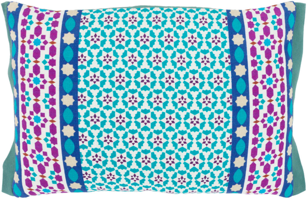 Lucent Woven Pillow in Teal