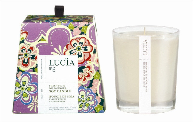 Lucia Fresh Fig and Wild Ginger Soy Candle design by Lucia