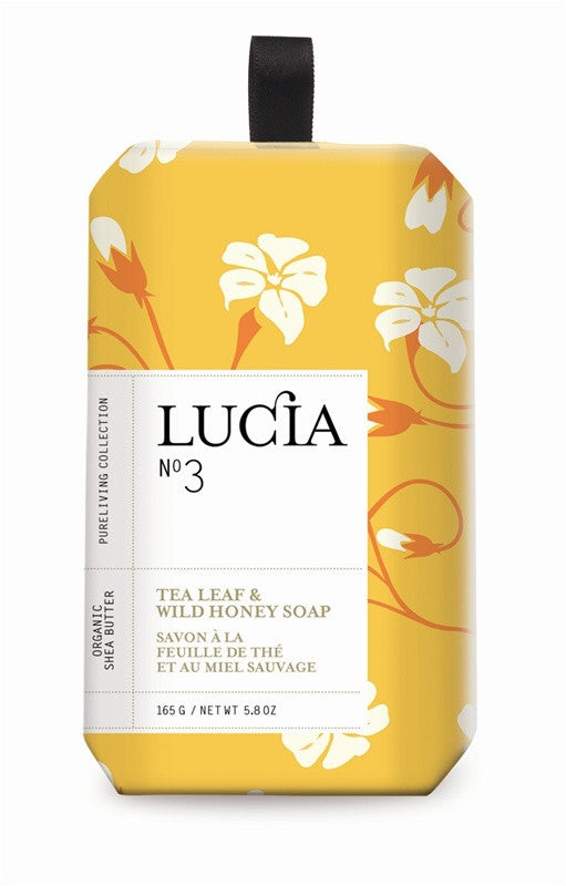 Lucia Tea Leaf and Wild Honey Soap design by Lucia