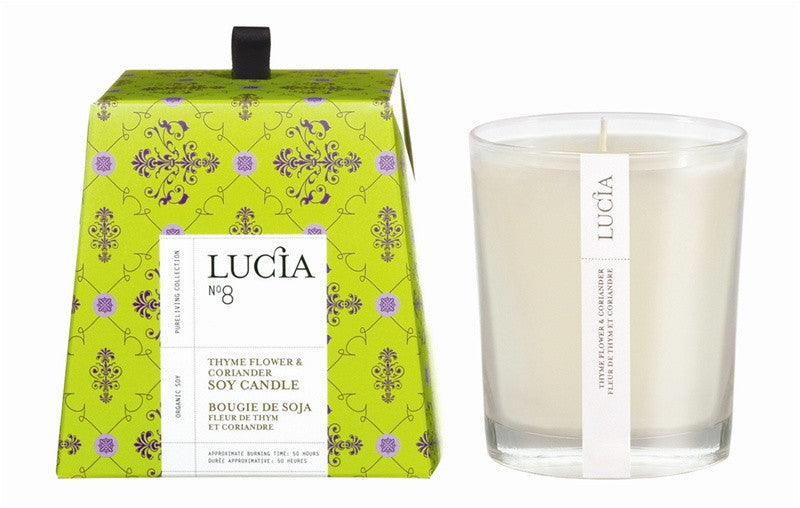 Lucia Thyme Flower and Coriander Candle design by Lucia