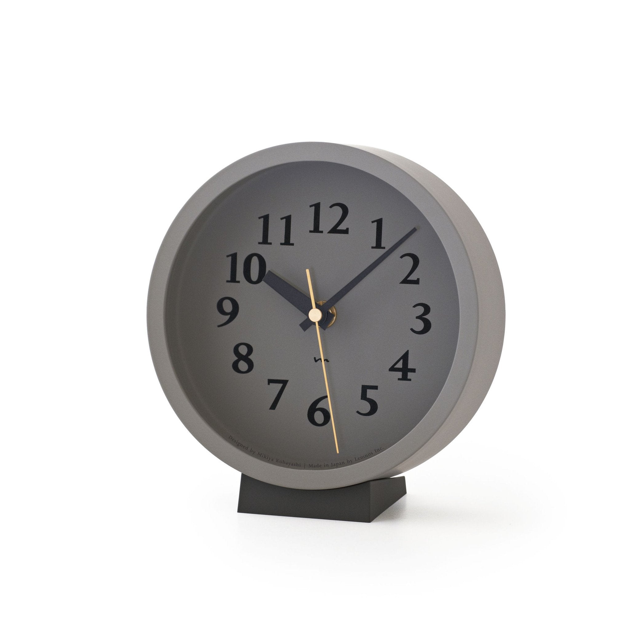 M Clock in Grey design by Lemnos