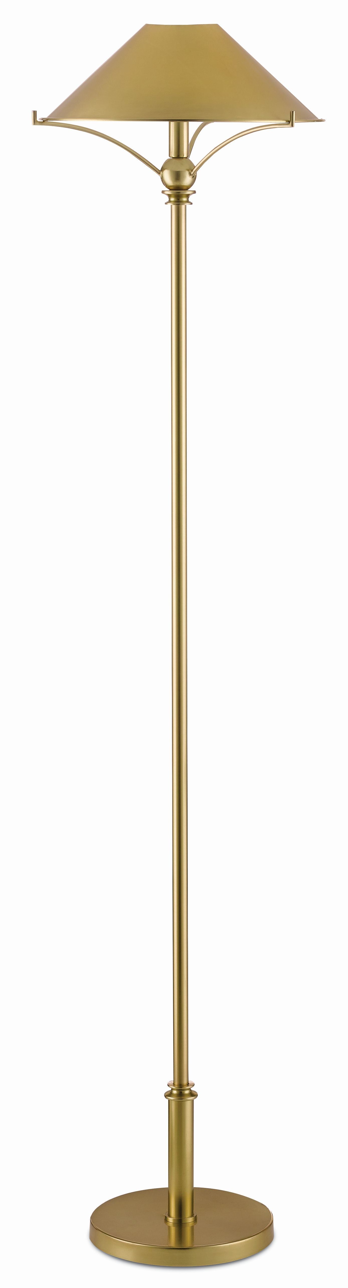 Maarla Brass Floor Lamp design by Currey and Company