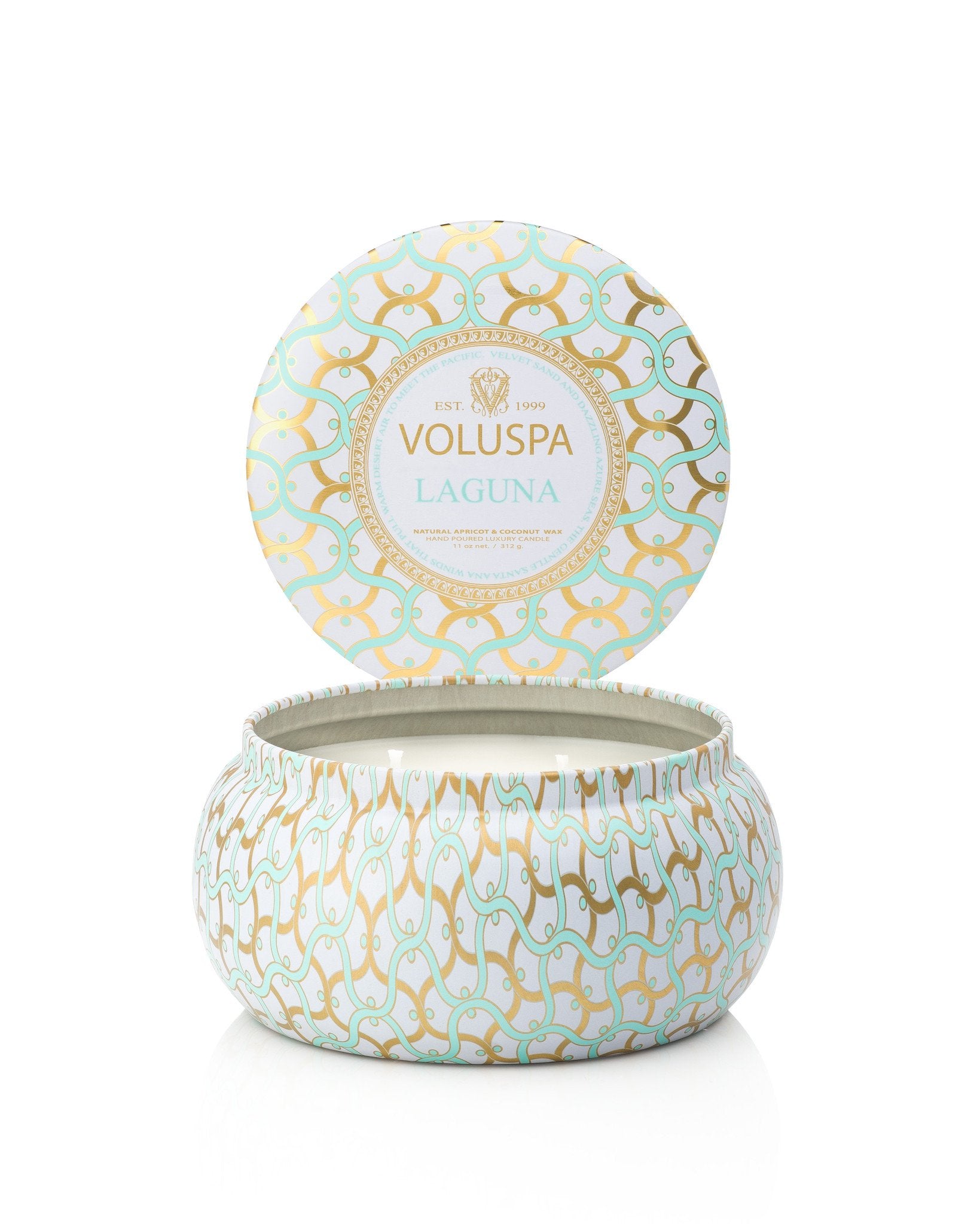 Maison Metallo 2 Wick Candle in Laguna design by Voluspa