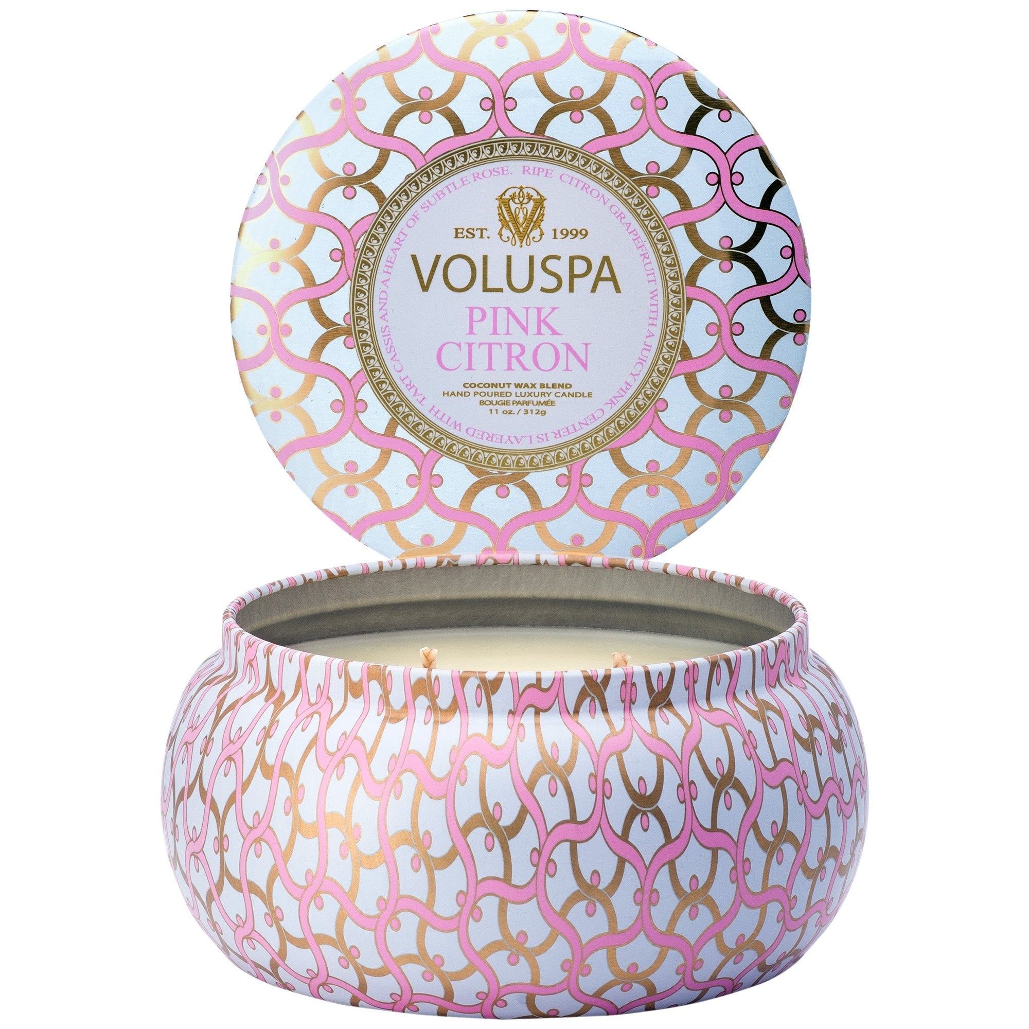 Maison Metallo 2 Wick Candle in Pink Citron design by Voluspa