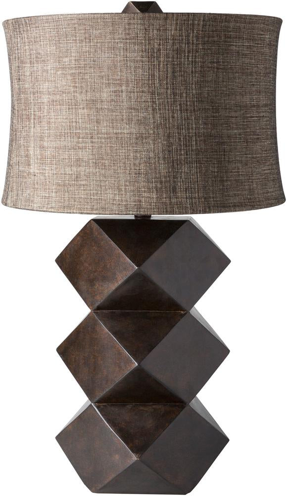 Makena Table Lamp in Camel and Dark Brown