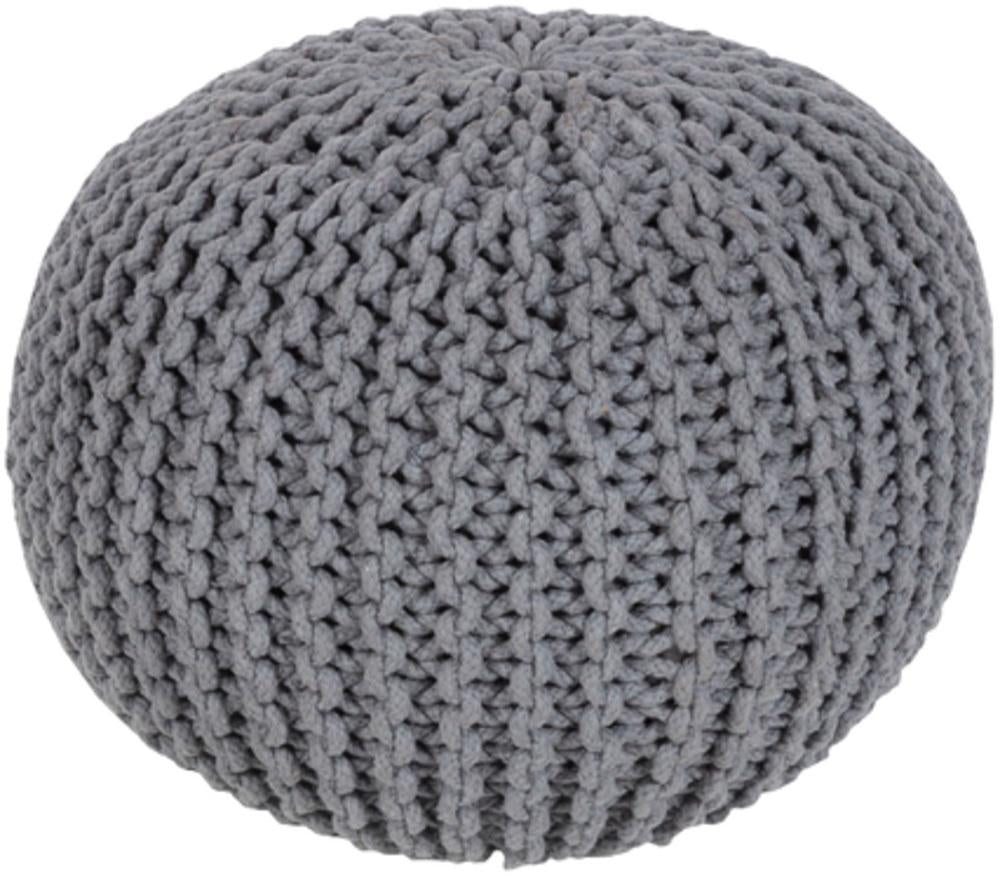 Malmo Cotton pouf in Medium Gray color