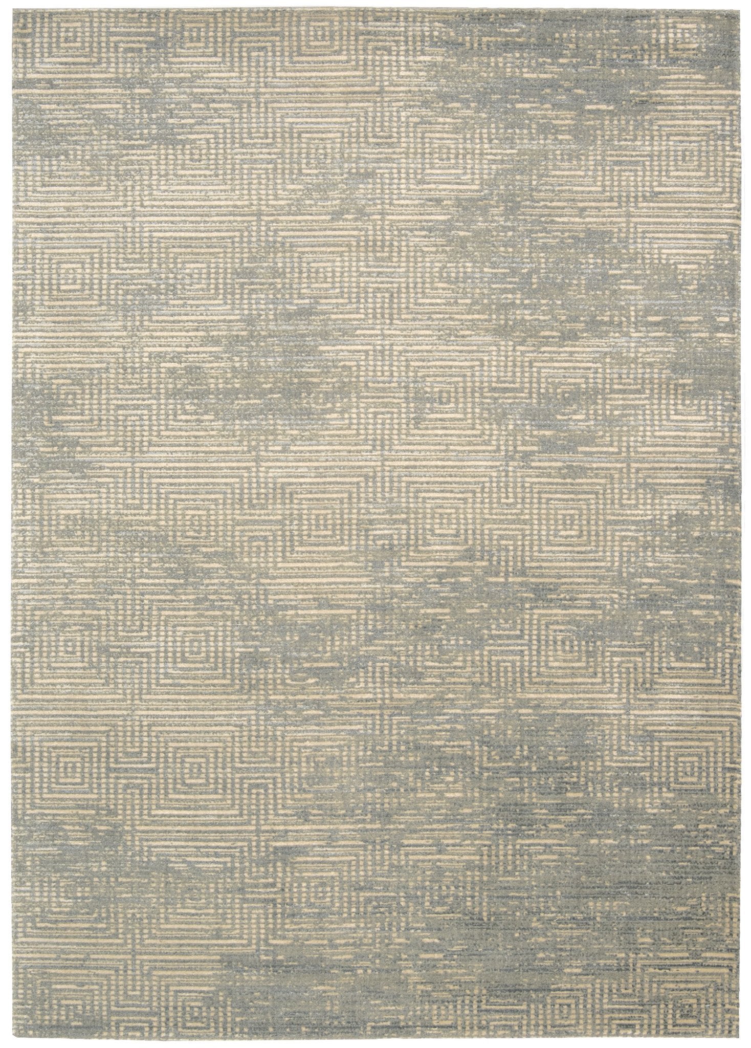 Maya Wool and Viscose Area Rug in Mineral design by Calvin Klein Home