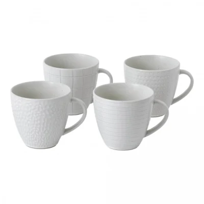 Maze Grill Mixed White Mug Set of 4 design by Gordon Ramsay