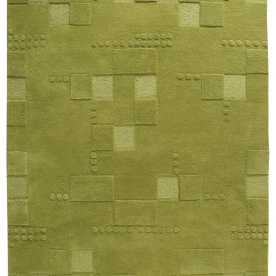 Miami Collection Hand Tufted Wool Area Rug in Green design by Mat the Basics