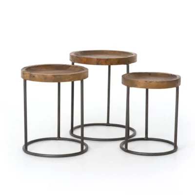 Tristan Nesting Tables in Waxed Bleached Pine