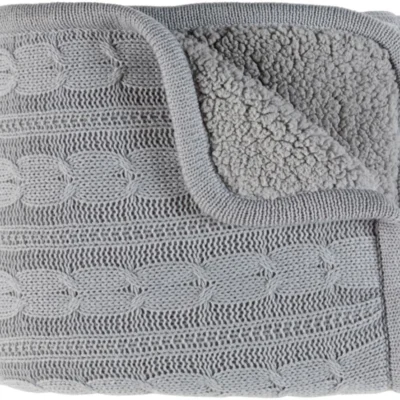 Tucker Throw Blankets in Silver Gray Color