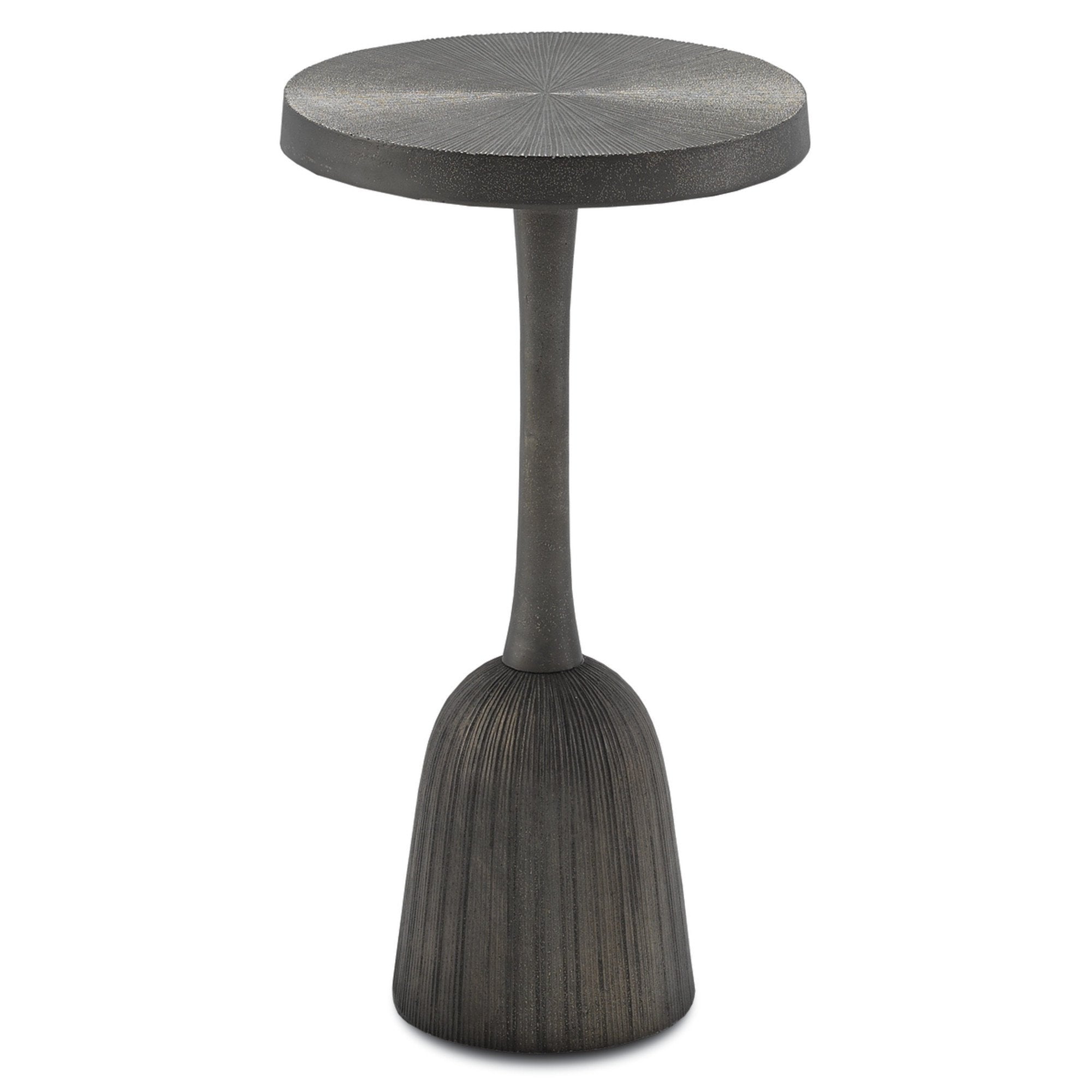 Tulee Accent Table in Antique Black design by Currey and Company