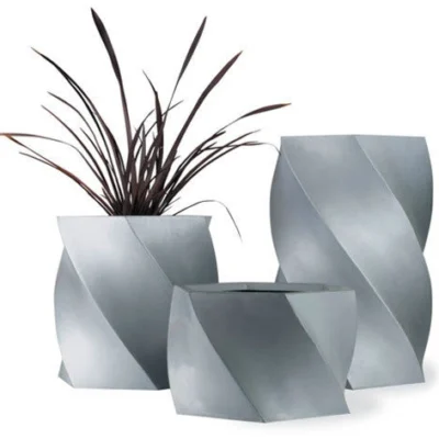 Twisted Planter in Aluminum design by Capital Garden Products