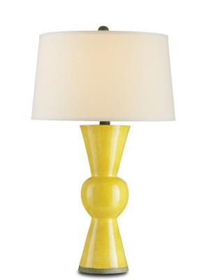 Upbeat Table Lamp in Yellow design by Currey and Company