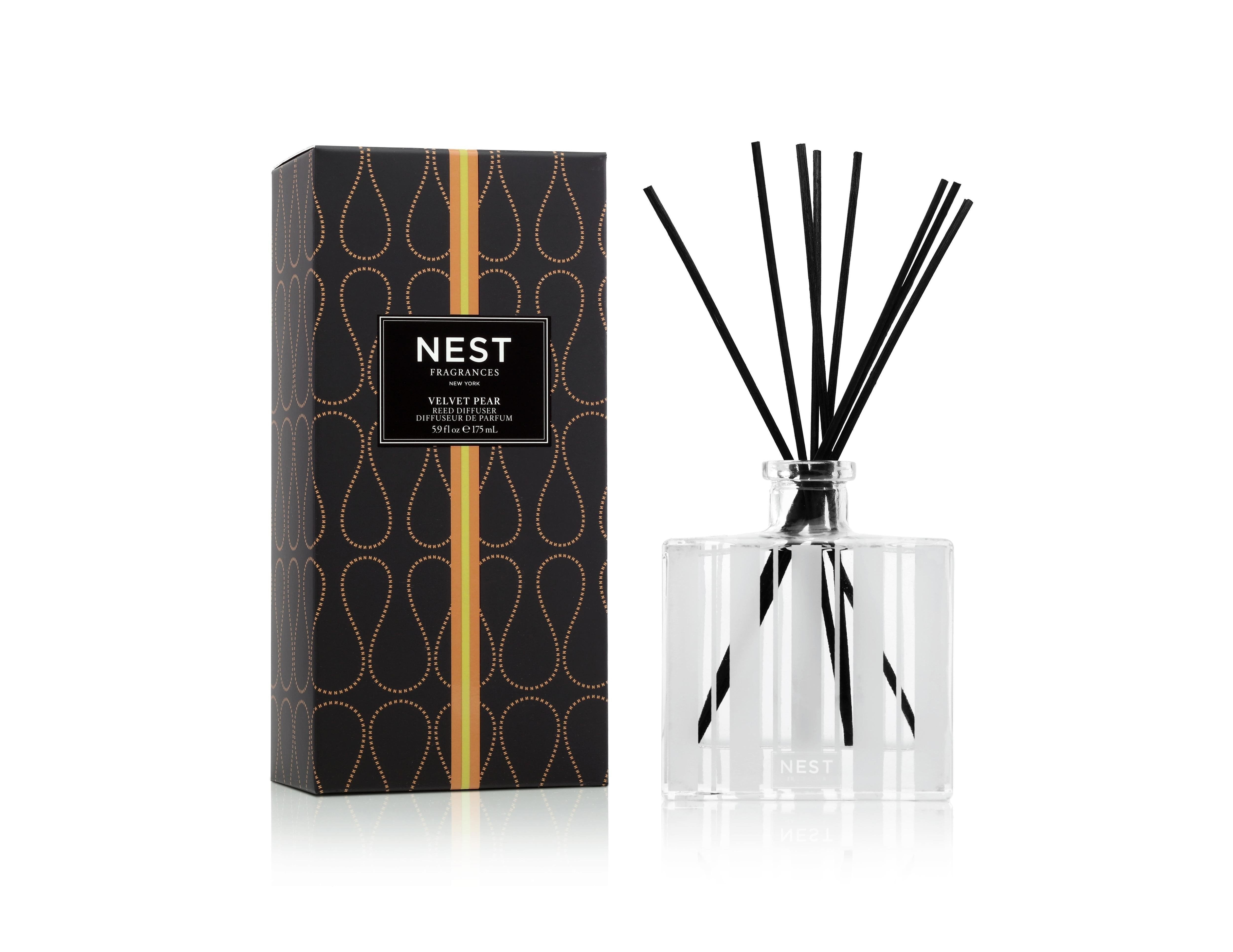 Velvet Pear Reed Diffuser design by Nest Fragrances