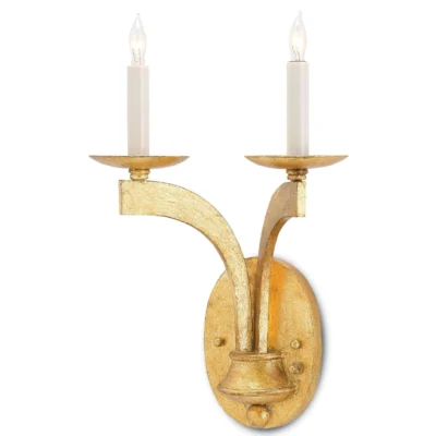 Venus Wall Sconce in Antique Gold Leaf design by Currey and Company