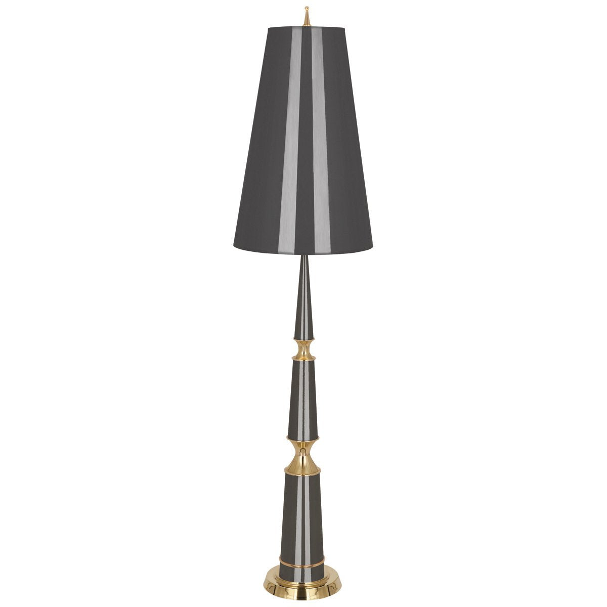 Versailles Floor Lamp in Various Finishes w Modern Brass Accents design by Jonathan Adler