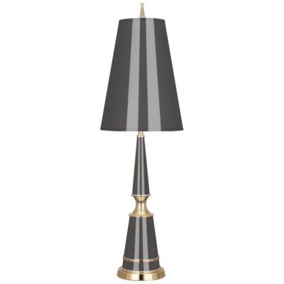 Versailles Table Lamp in Various Finishes w Modern Brass Accents design by Jonathan Adler