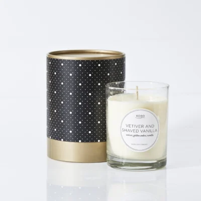 Vetiver Shaved Vanilla Candle design by Kobo Candles