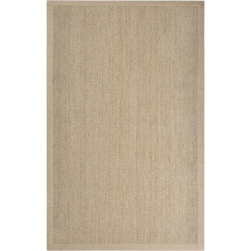 Village Collection Seagrass Area Rug in Tan and Caramel