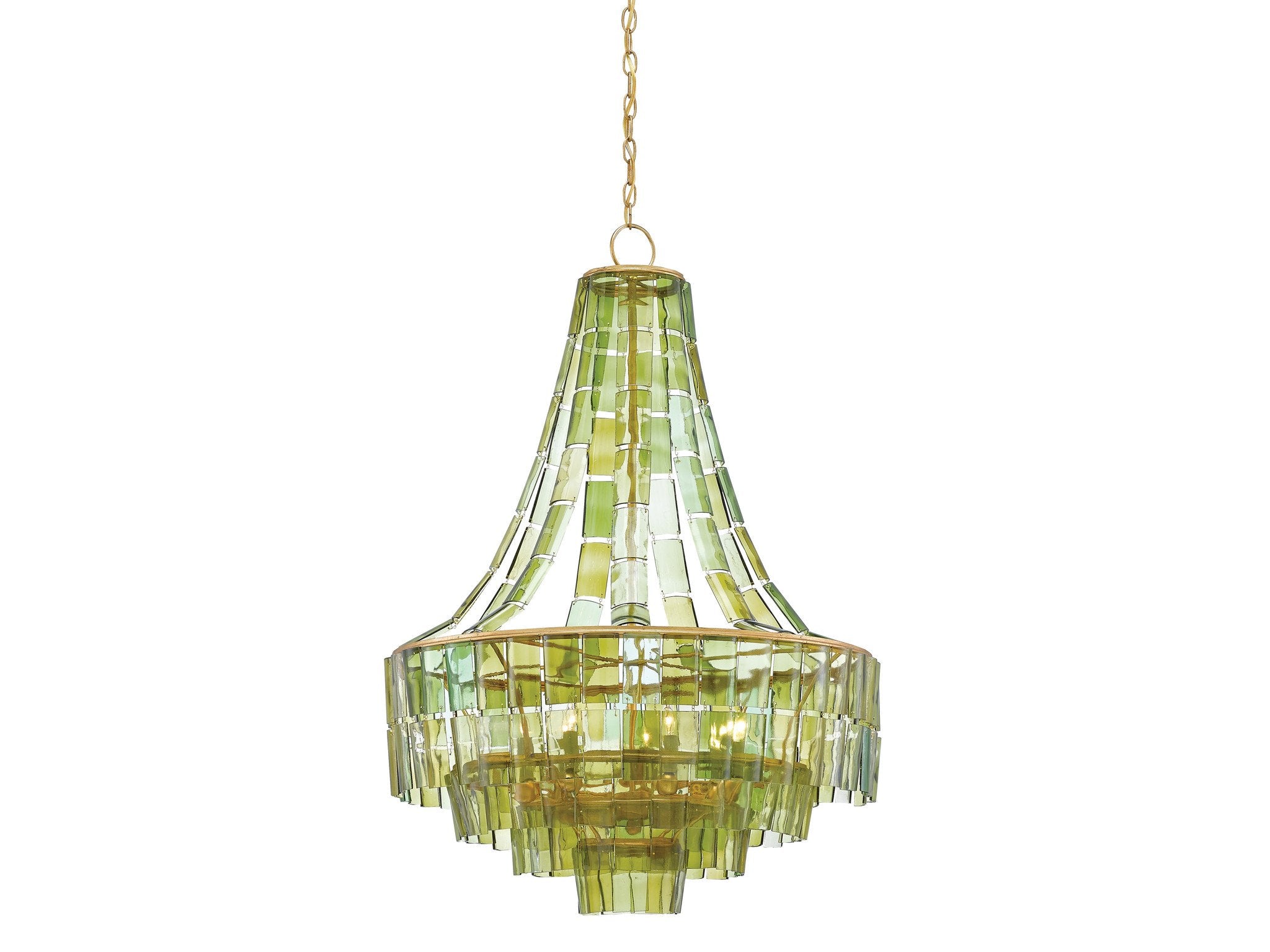 Vintner Chandelier in Green design by Currey and Company