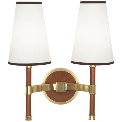 Voltaire Double Sconce in Various Finishes design by Jonathan Adler