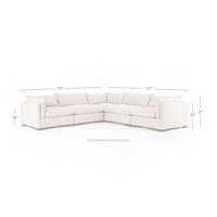 Westwood 5 Pc Sectional in Bennett Moon