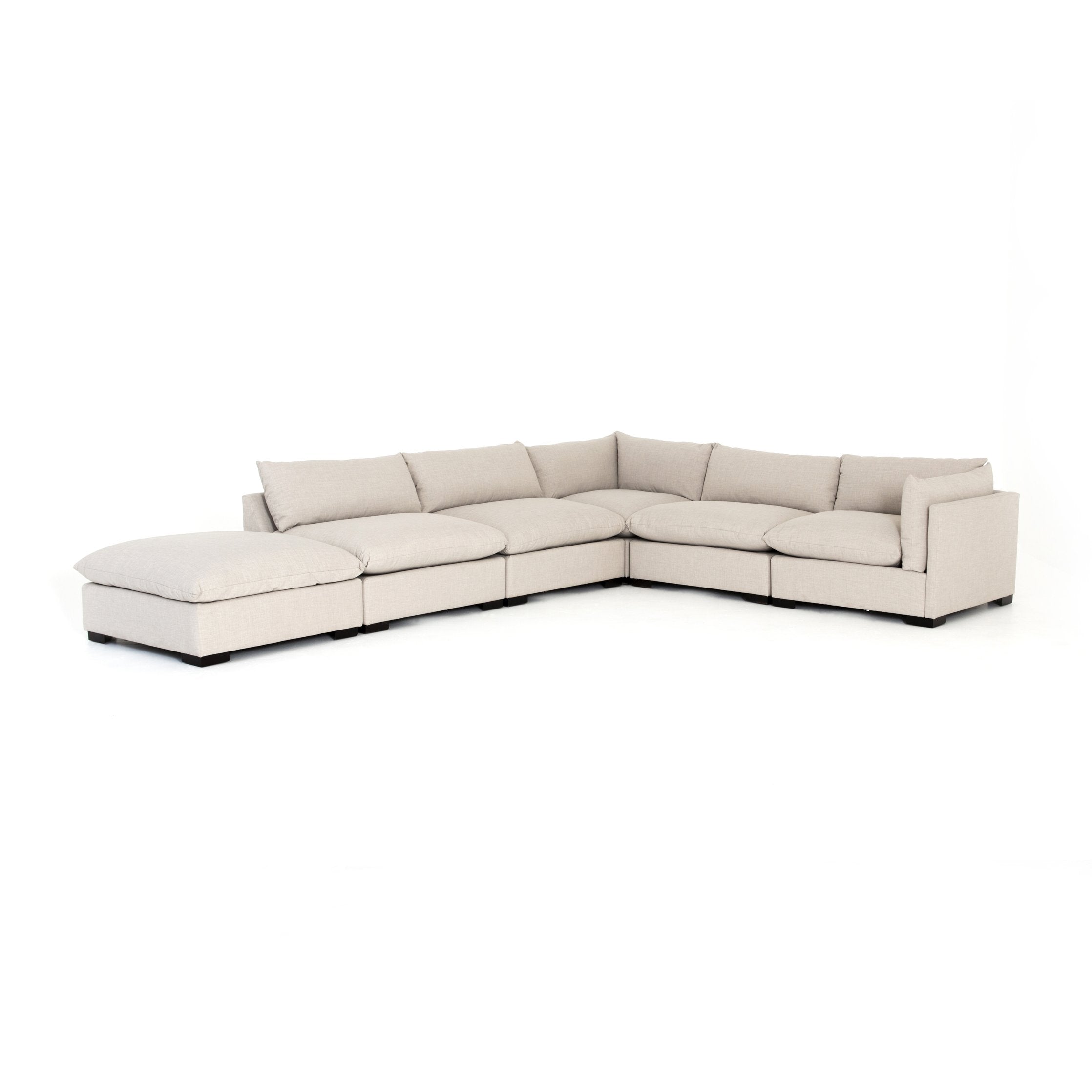 Westwood 5 Pc Sectional W Ottoman in Bennett Moon