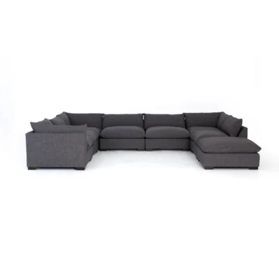 Westwood 7 Pc Sectional W Ottoman in Bennett Charcoal