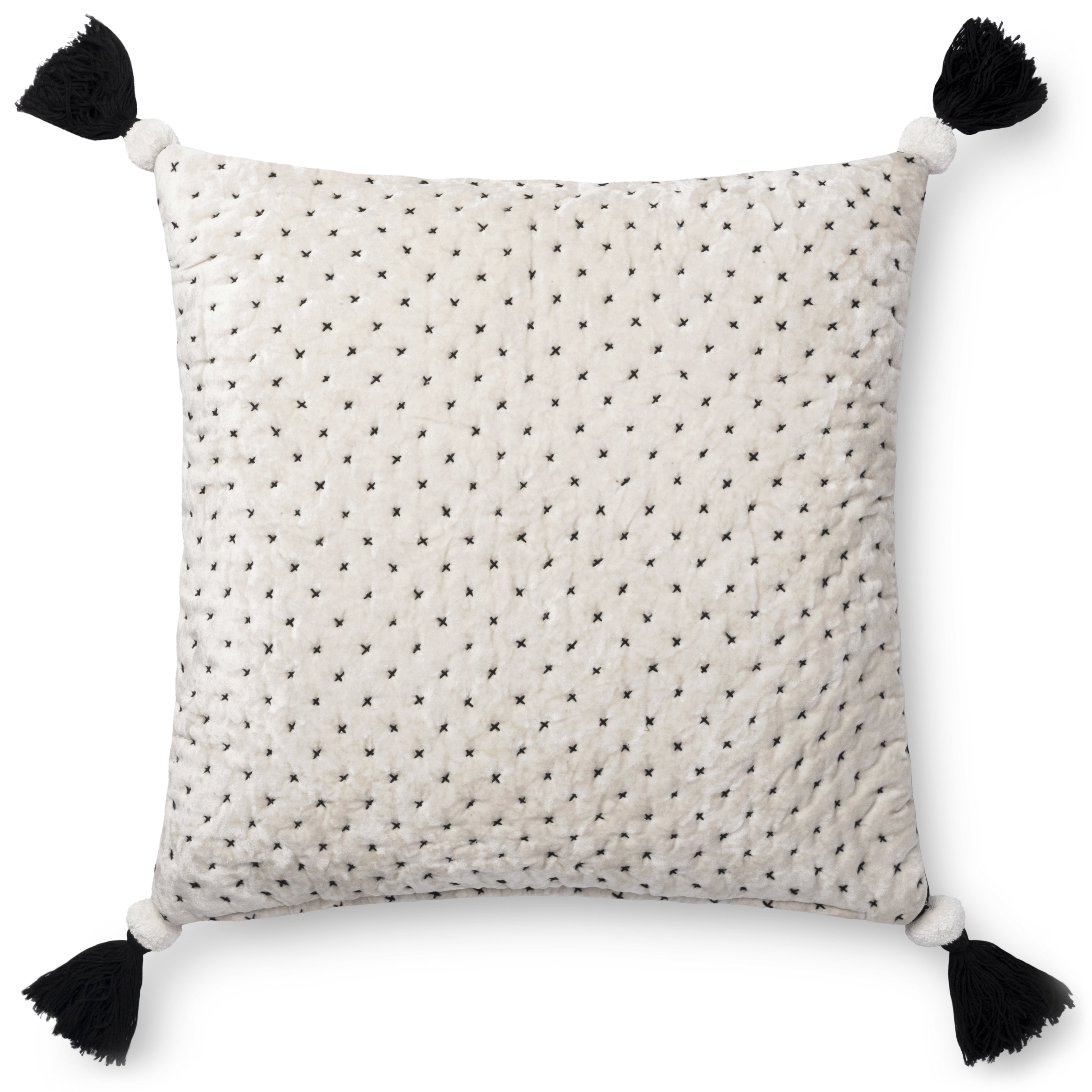 White and Black Pillow by Justina Blakeney × Loloi