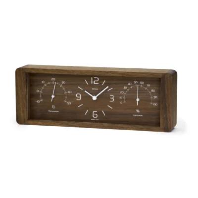 Yokan Table Clock in Brown design by Lemnos