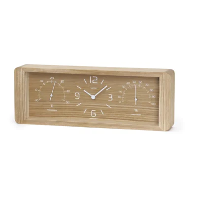 Yokan Table Clock in Natural design by Lemnos