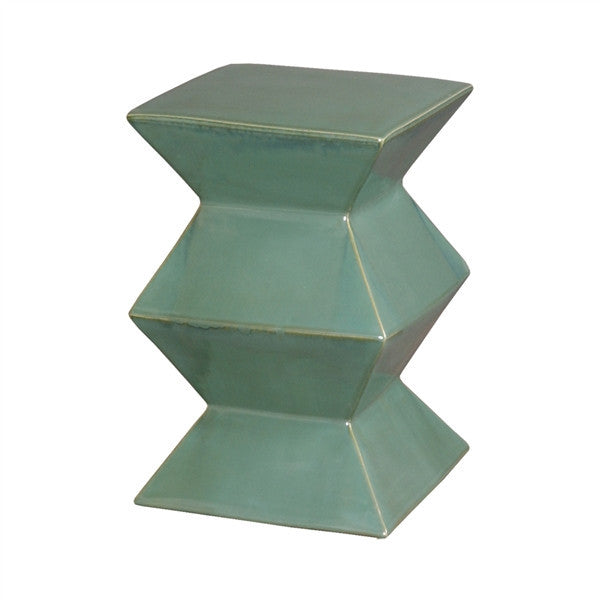 Zigzag Garden Stool in Green design by Emissary