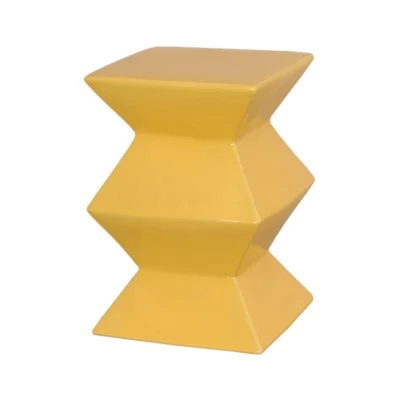 Zigzag Garden Stool in Sun Yellow design by Emissary