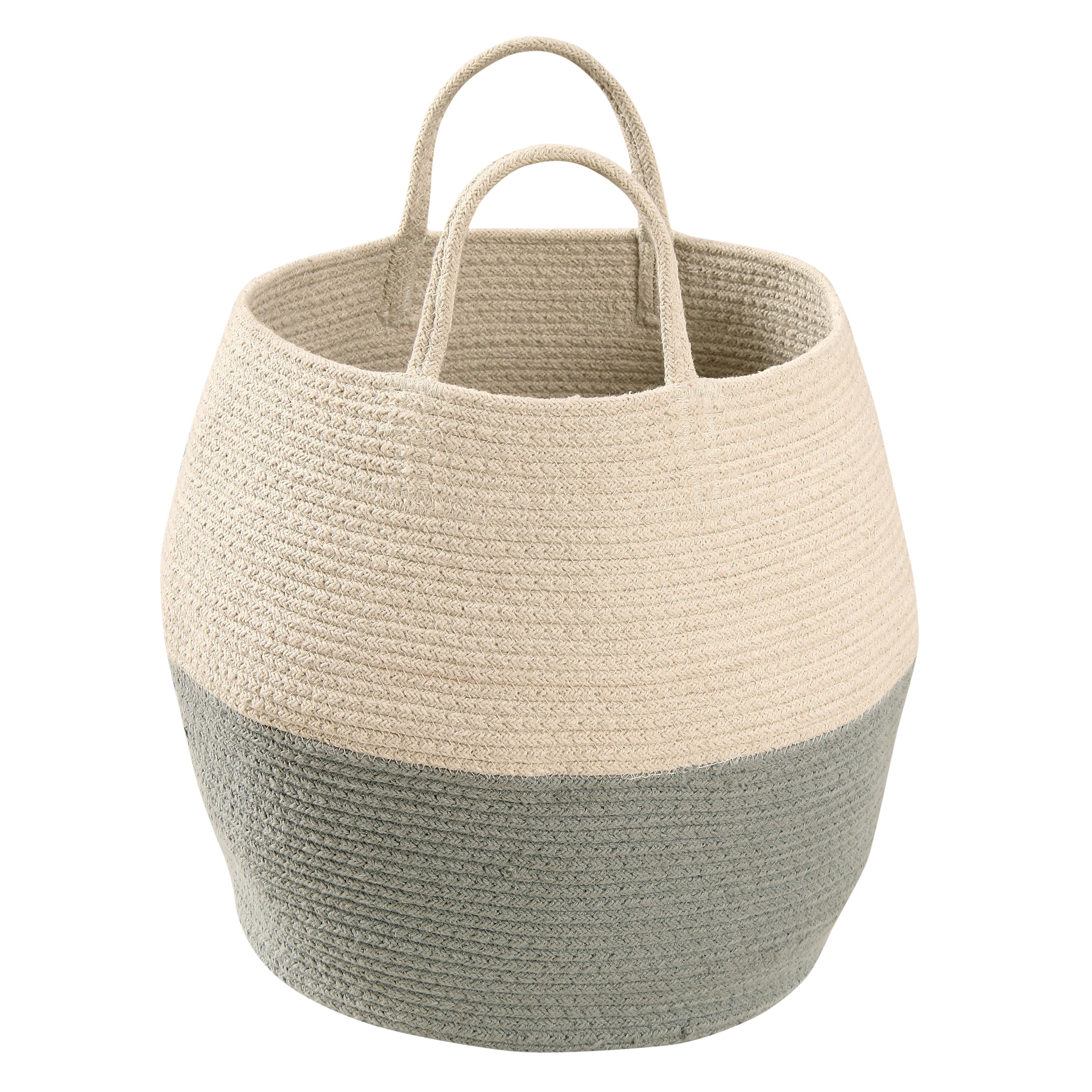 Zoco Basket in Vintage Blue and Natural design by Lorena Canals